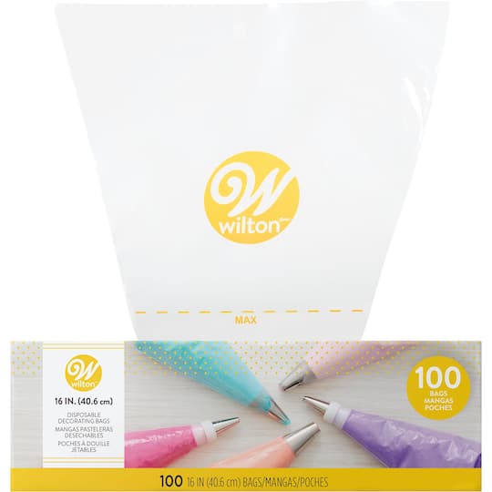 Wilton™ 16" Disposable Plastic Decorating Bags, 100ct.